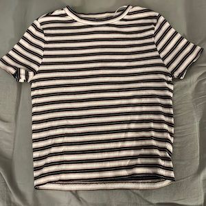 H&M Pink, white, and black striped top